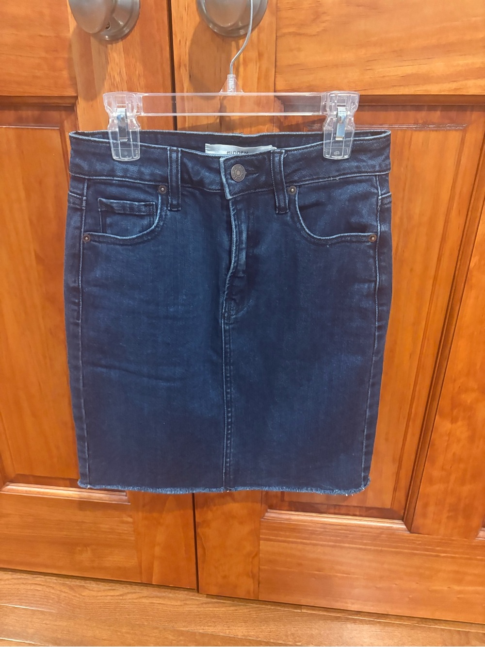 Classic Dark Blue Denim Mini Skirt - High-Rise Everyday Style